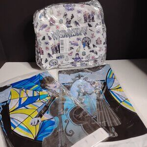 New Wednesday Insulated Lunch Bag & 4pcs Wednesday Plastic Table Covers